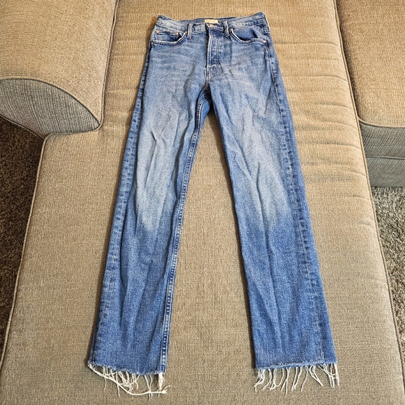 MOTHER Denim - Mother The Tom Cat Ankle Fray From Out of Town Casual Denim Jeans Size 25